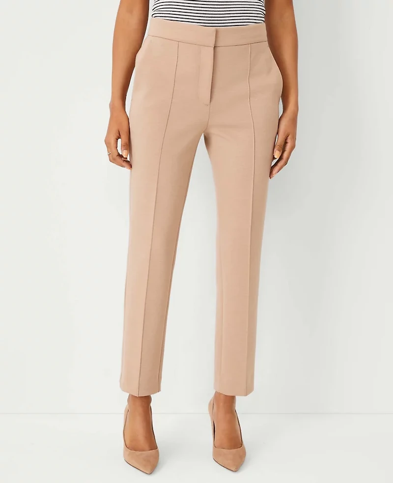 Ann Taylor The Tall Ankle Pant Double Knit Natural Camel Women's