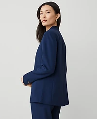 Ann Taylor The Long Collarless Blazer Fluid Crepe Women's