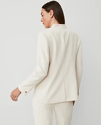 Ann Taylor The Long Collarless Blazer Fluid Crepe Women's