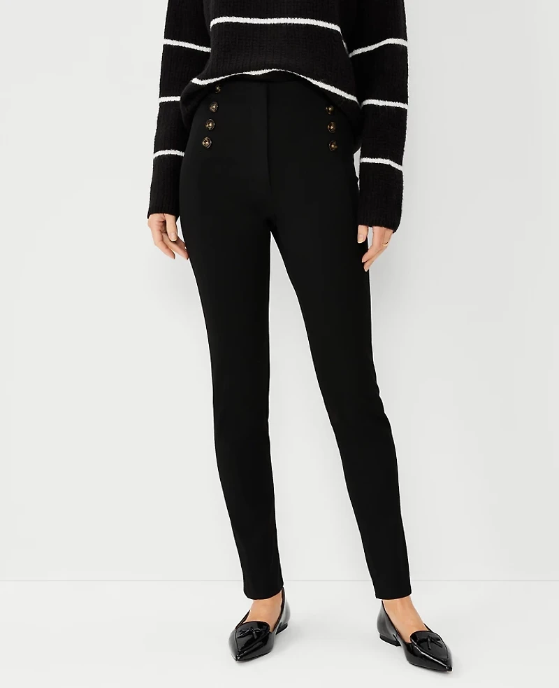 Ann Taylor The Petite Audrey Sailor Pant Size 0 Black Women's