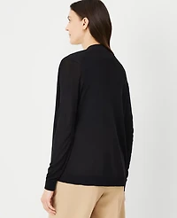 Ann Taylor Petite Lightweight Open Cardigan Size 2XS Black Women's