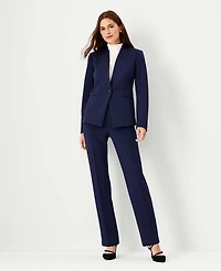 Ann Taylor The Petite Cutaway Blazer in Double Knit Size 4 Pure Sapphire Women's
