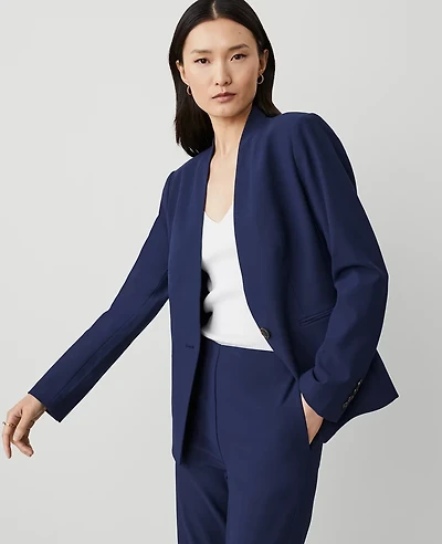 Ann Taylor The Petite Cutaway Blazer Bi-Stretch Women's