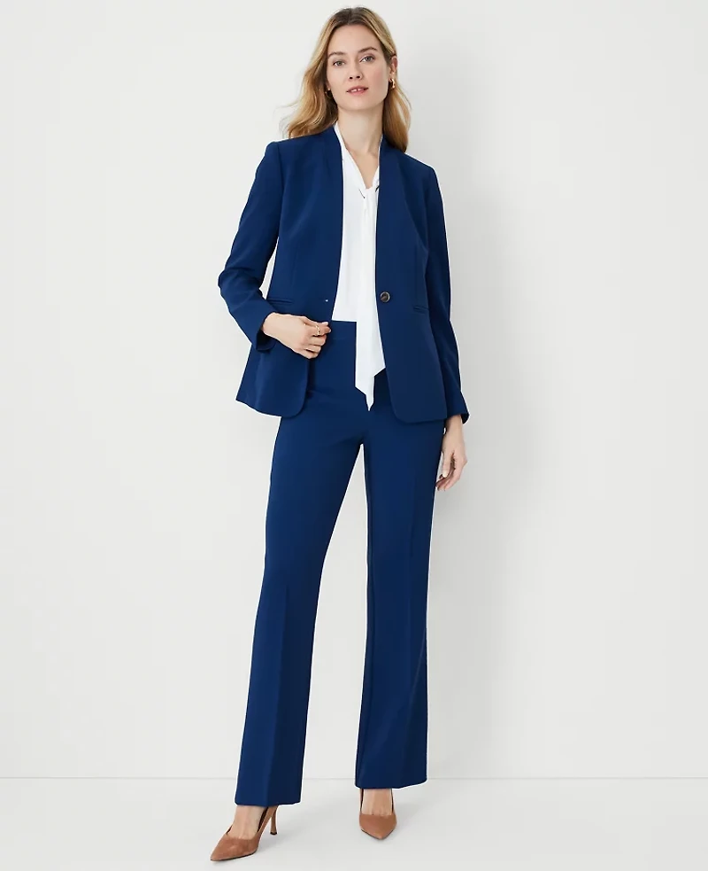Ann Taylor The Petite Side Zip Trouser Pant Fluid Crepe