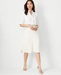 Ann Taylor The Petite Flare Skirt Fluid Crepe Women's