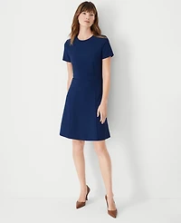 Ann Taylor The Petite Flare Dress Fluid Crepe Women's
