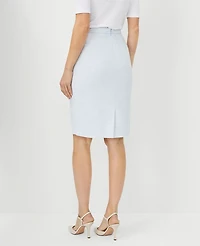 Ann Taylor Petite Textured Pencil Skirt Size 12 Serenity Women's