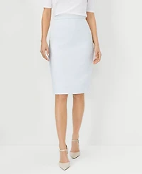 Ann Taylor Petite Textured Pencil Skirt Size 12 Serenity Women's