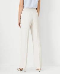 Ann Taylor The Petite Side Zip Trouser Pant Fluid Crepe Ivory Whisper Women's