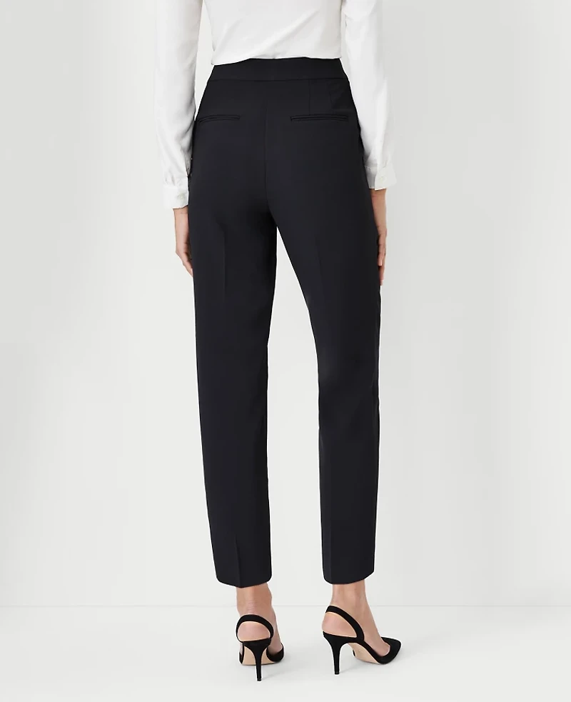 Ann Taylor The Petite Side Zip Ankle Pant Fluid Crepe