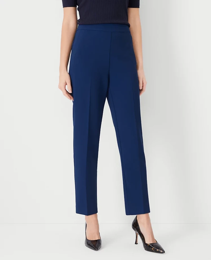Ann Taylor The Petite Side Zip Ankle Pant Fluid Crepe
