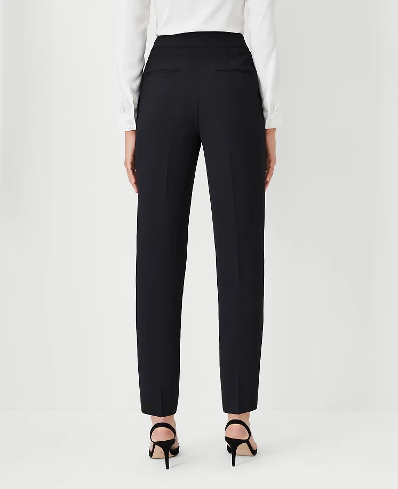 Ann Taylor The Petite Side Zip Ankle Pant Fluid Crepe