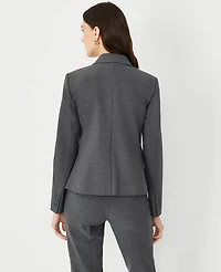 Ann Taylor The Notched One Button Blazer Seasonless Stretch Women's