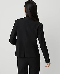 Ann Taylor The Petite Notched One Button Blazer Seasonless Stretch Women's