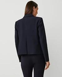 Ann Taylor The Tall Notched One Button Blazer Seasonless Stretch Women's