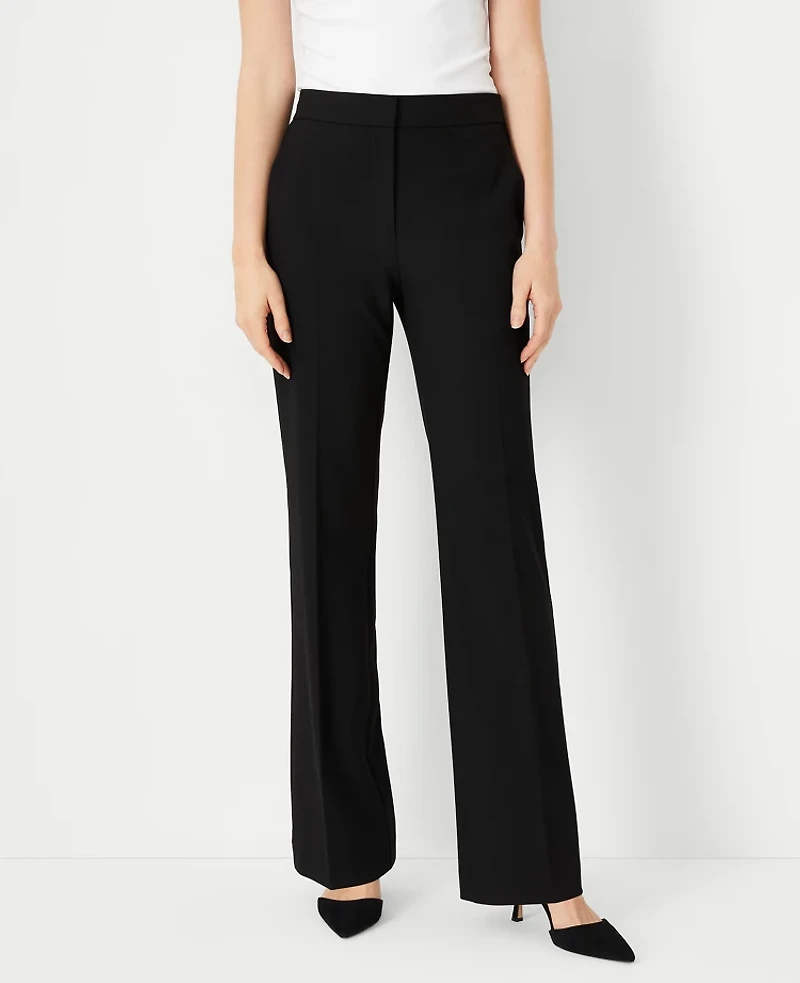 Ann Taylor The Tall High Rise Trouser Pant Seasonless Stretch Core Black Women's
