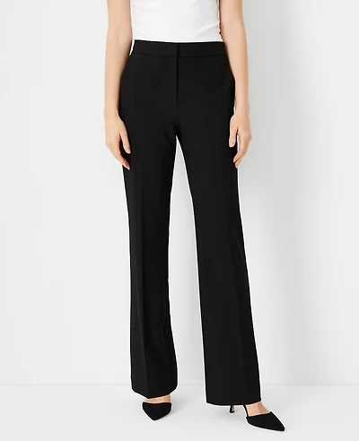 Ann Taylor The Tall High Rise Trouser Pant Seasonless Stretch Core Black Women's