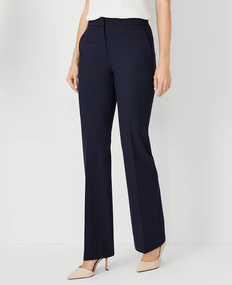 Ann Taylor The Petite High Rise Trouser in Seasonless Stretch Size 0 Deep Navy Sky Women's