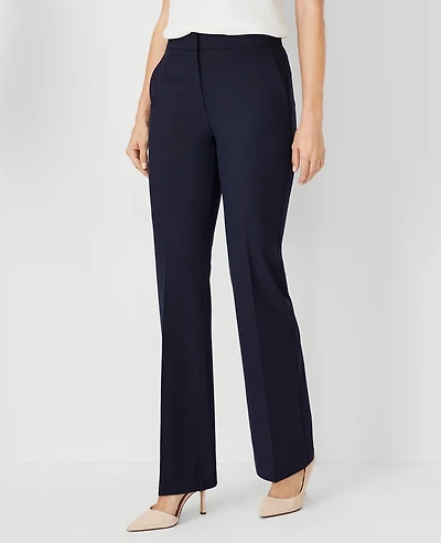 Ann Taylor The Petite High Rise Trouser in Seasonless Stretch Size 0 Deep Navy Sky Women's