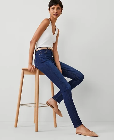 Ann Taylor High Rise Skinny Jeans in Dark Vintage Wash Size 0 Women's