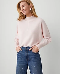 Ann Taylor Cashmere Dolman Sleeve Sweater Size XL Pearl Pink Women's