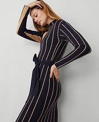 Ann Taylor Striped Sweater Dress Size XS Navy Multi Women's
