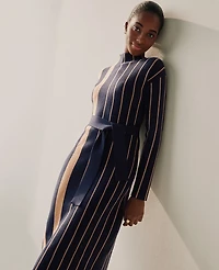 Ann Taylor Striped Sweater Dress Size XS Navy Multi Women's