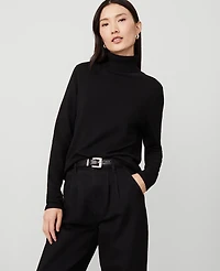 Ann Taylor Petite Essential Turtleneck Sweater Black Women's