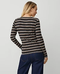 Ann Taylor Weekend Collection Stripe Henley Top Women's