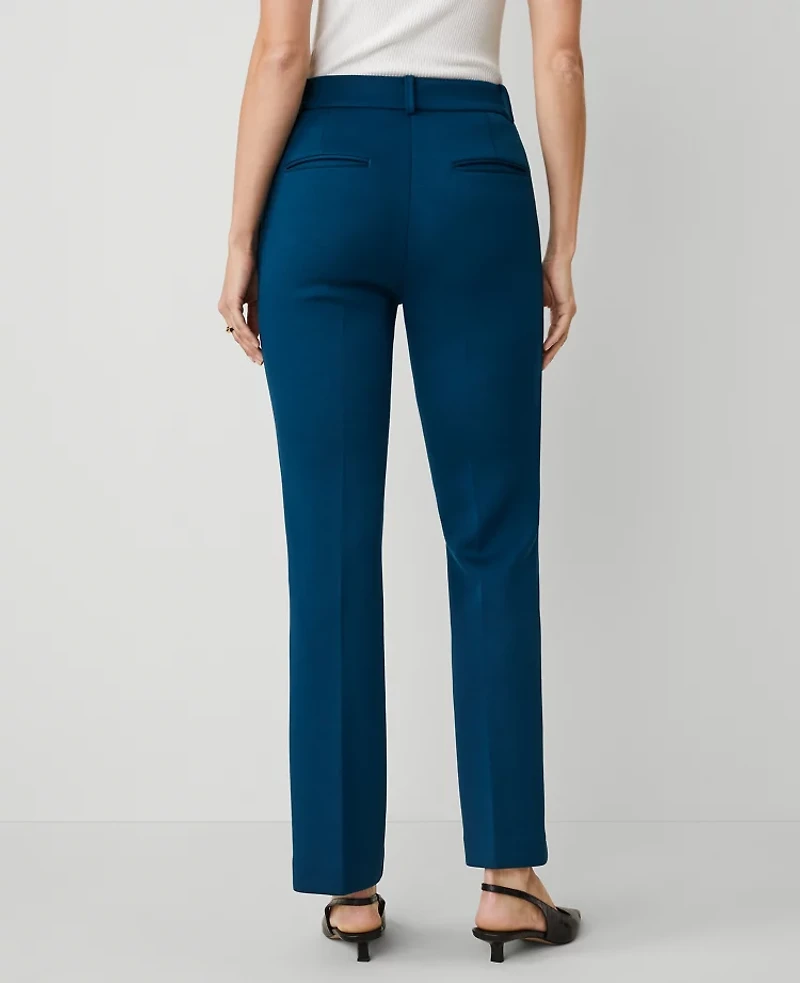Ann Taylor The Slim Trouser Double Knit - Curvy Fit Sea Storm Women's