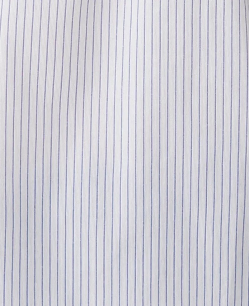 Ann Taylor Striped Smocked Shoulder Top White Women's
