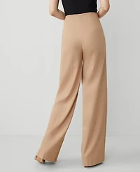 Ann Taylor The Button Trim Sailor Wide-Leg Pant Size 12 Cappuccino Tan Women's