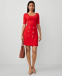 Ann Taylor Button Wrap Skirt Bright Cherry Women's