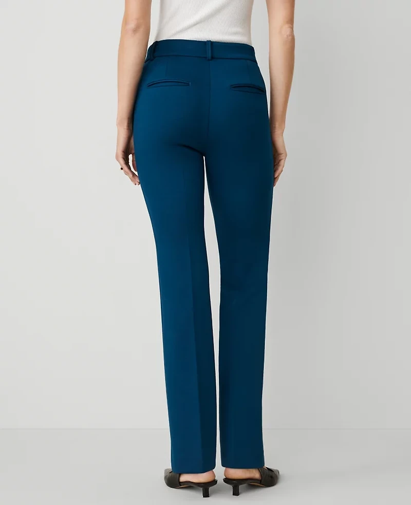 Ann Taylor The Petite Slim Trouser in Double Knit Size 00 Sea Storm Women's