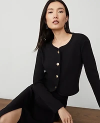 Ann Taylor Petite Tailored Lady Jacket Size 2XS Black Women's