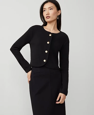 Ann Taylor Petite Tailored Lady Jacket Size 2XS Black Women's