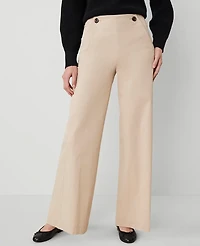Ann Taylor Weekend Collection Wide-Leg Sailor Pant Toasted Oat Women's