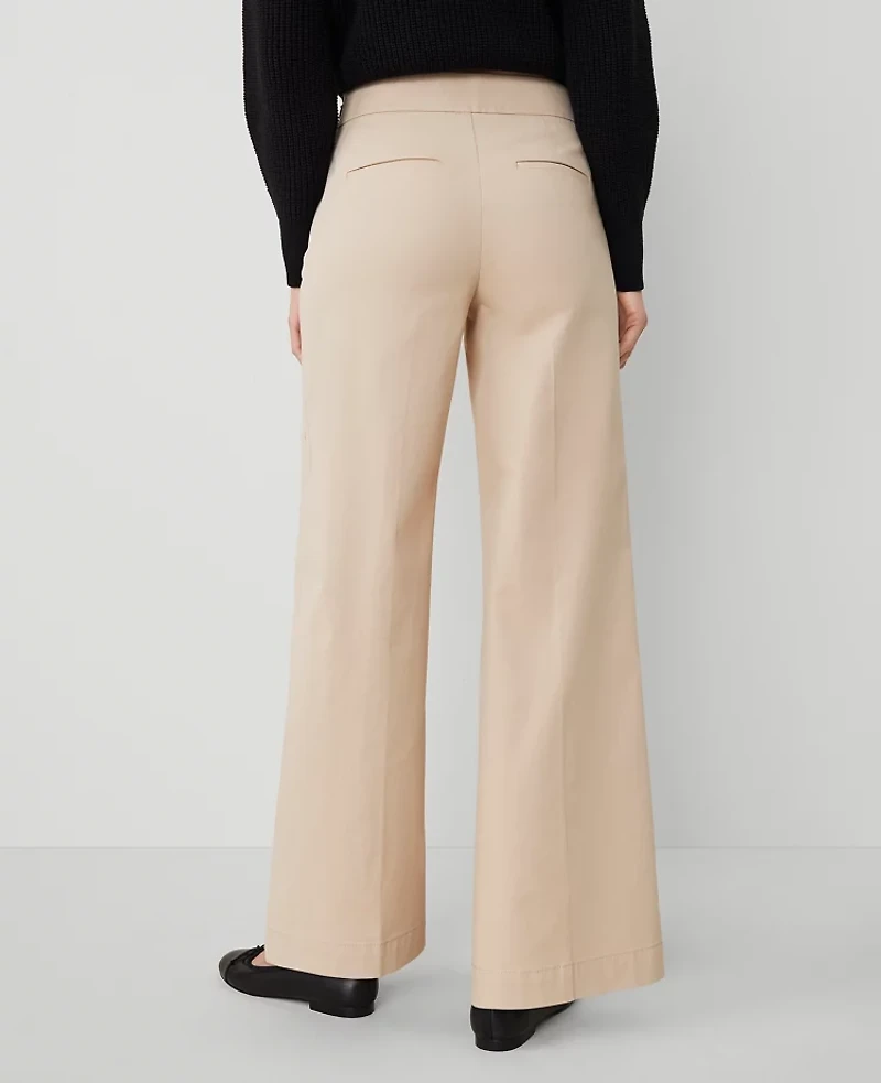 Ann Taylor Weekend Collection Wide-Leg Sailor Pant Toasted Oat Women's