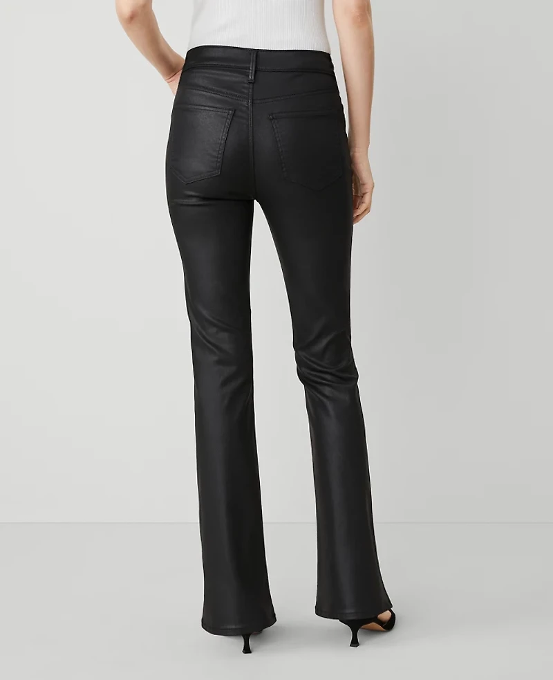 Ann Taylor The Petite Coated Boot Jean Black Women's