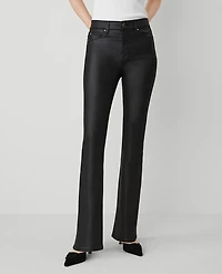 Ann Taylor The Petite Coated Boot Jean Black Women's
