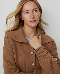 Ann Taylor Weekend Collection Sailor Sweater French Toast Women's