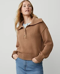 Ann Taylor Weekend Collection Sailor Sweater French Toast Women's