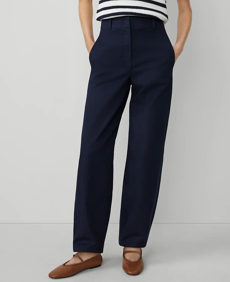 Ann Taylor Weekend Collection Seamed Barrel Ankle Pant Women's