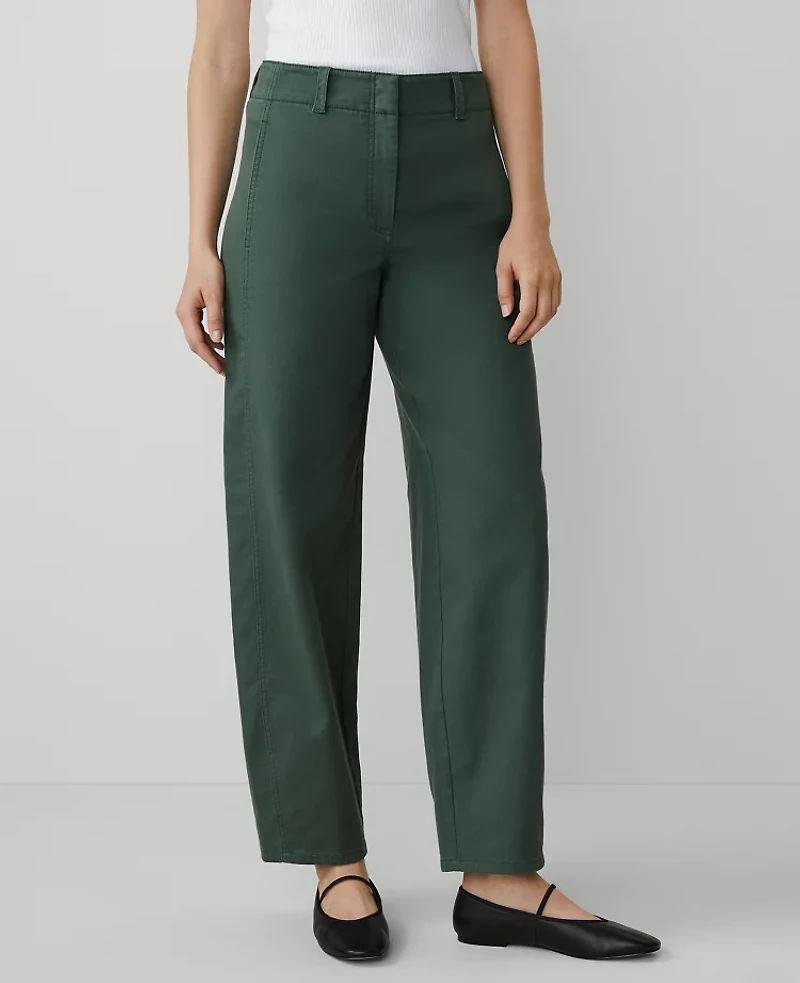 Ann Taylor Weekend Collection Seamed Barrel Ankle Pant Women's