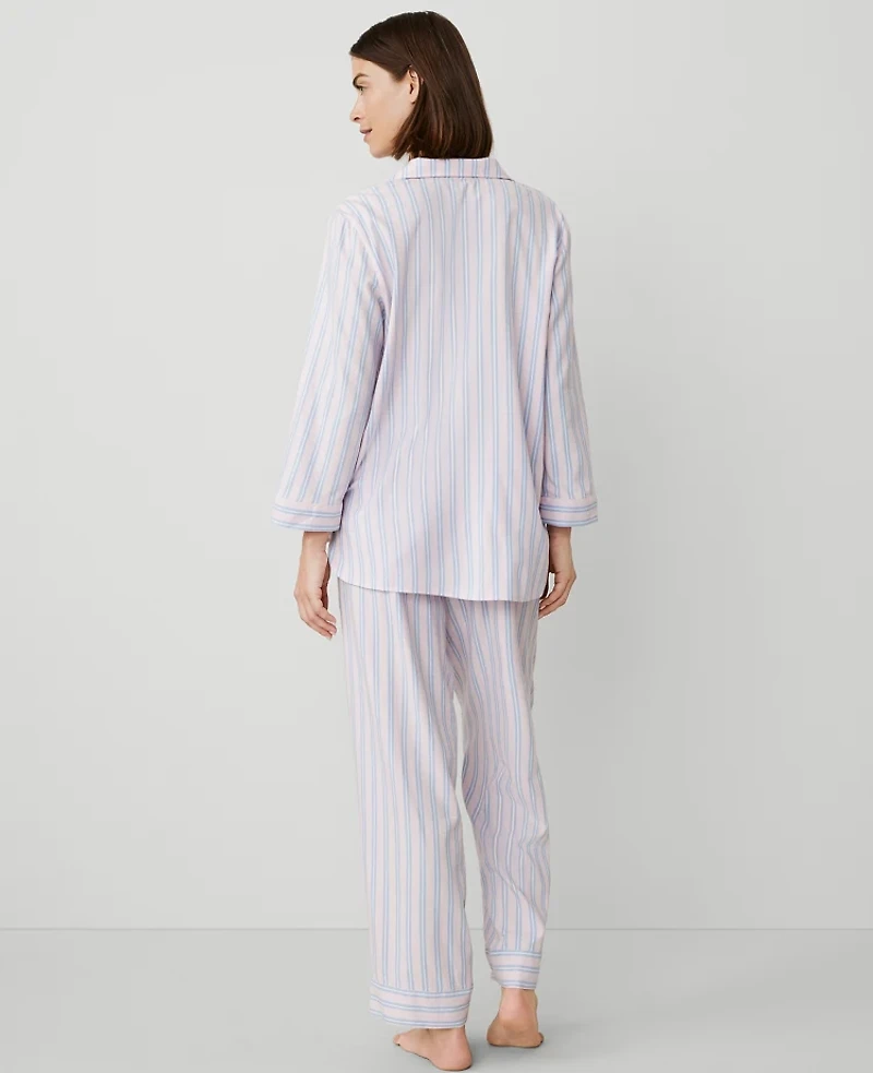 Ann Taylor Striped Pajama Set Size XS Whimsical Pink Women's