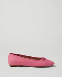Ann Taylor Weekend Collection Cap Toe Leather Ballet Flats Size 7 Bubblegum Women's