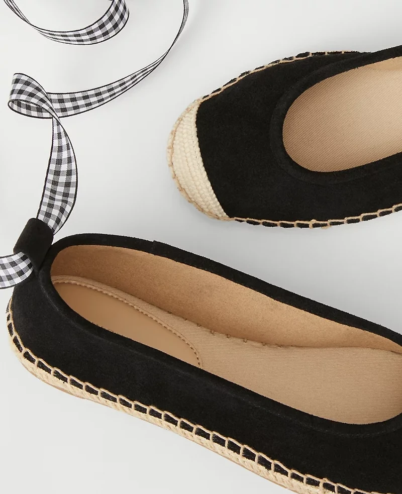 Ann Taylor Suede Espadrille Flats Women's