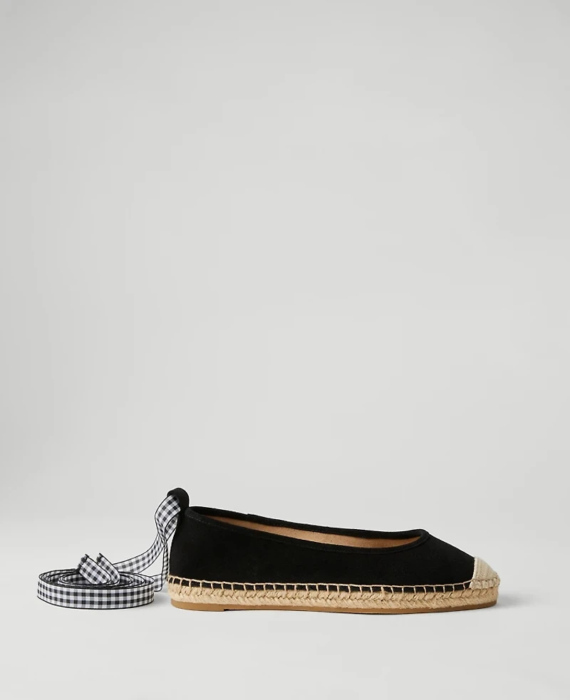 Ann Taylor Suede Espadrille Flats Women's