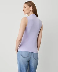 Ann Taylor Petite Sleeveless V-Neck Top Size Small Lilac Bud Women's