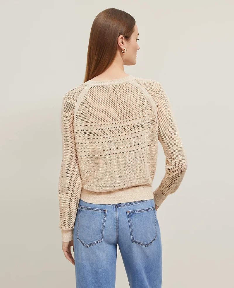 Ann Taylor Mixed Stitch Sweater Size XL Sands Edge Women's